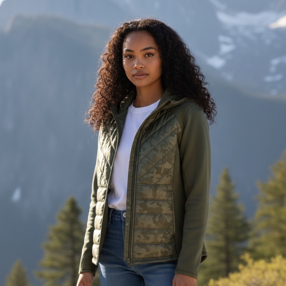 Tek Gear Women's Sage Green Puffer Jacket
